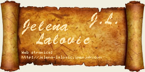 Jelena Lalović vizit kartica